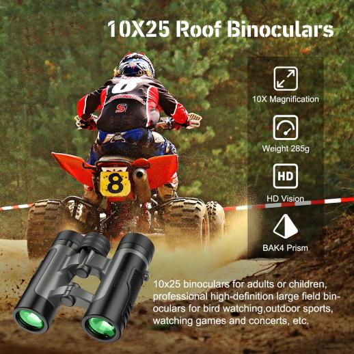 Binoculares Compactos 10x25 Impermeables - Detalle