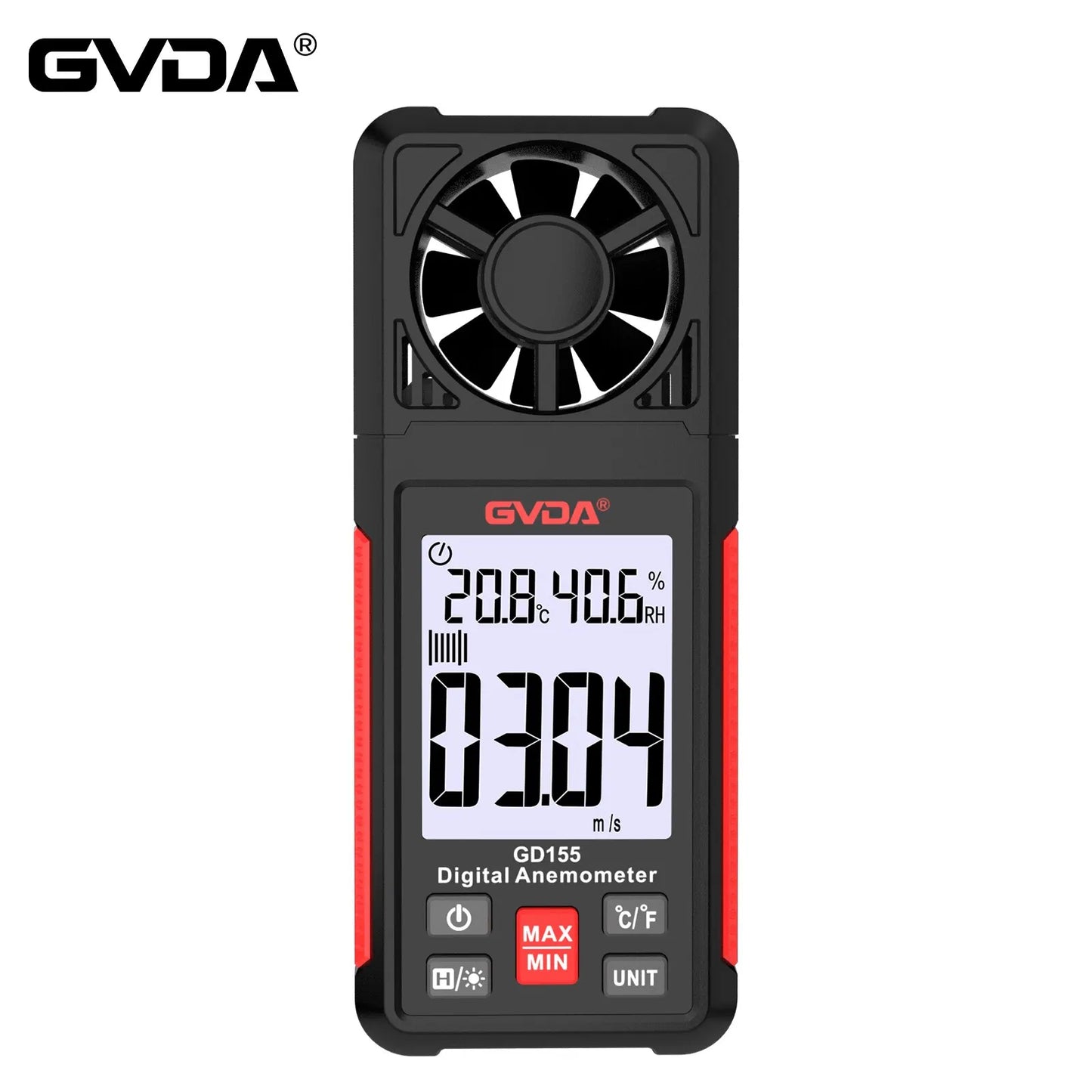 GVDA Anémometro Digital de Mano GD155