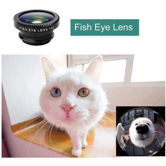 Kit de Lentes Clip 3-en-1 Macro y Gran Angular