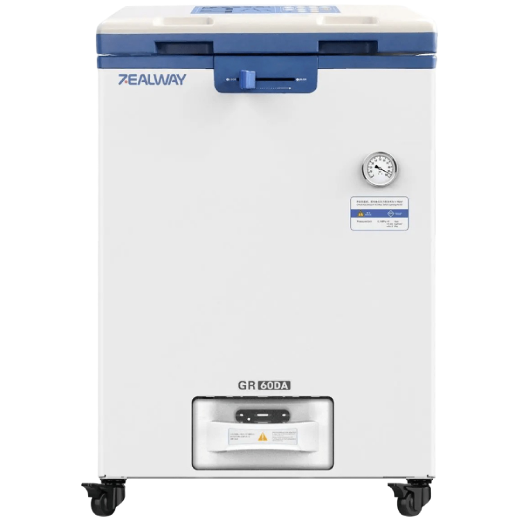 Autoclave Vertical con Tapa Abatible y Llenado Automático de Agua